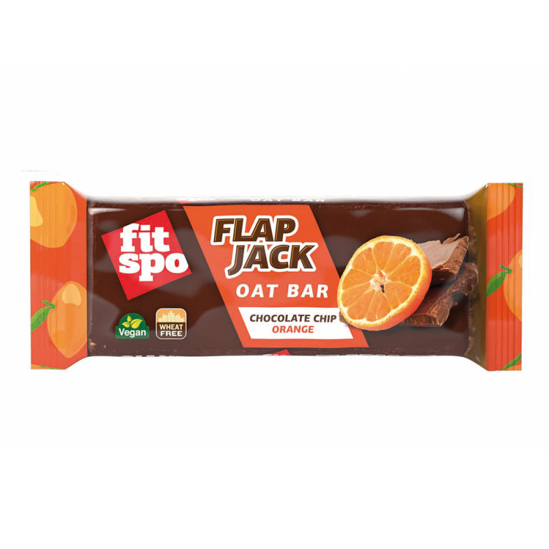 Baton de ovaz Flapjack, Chocolate Chip Orange, 90 g, FitSpo