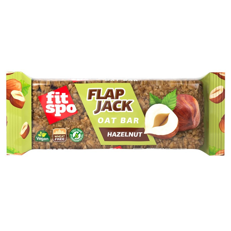 Baton de ovaz Flapjack, Hazelnuts, 80 g, FitSpo