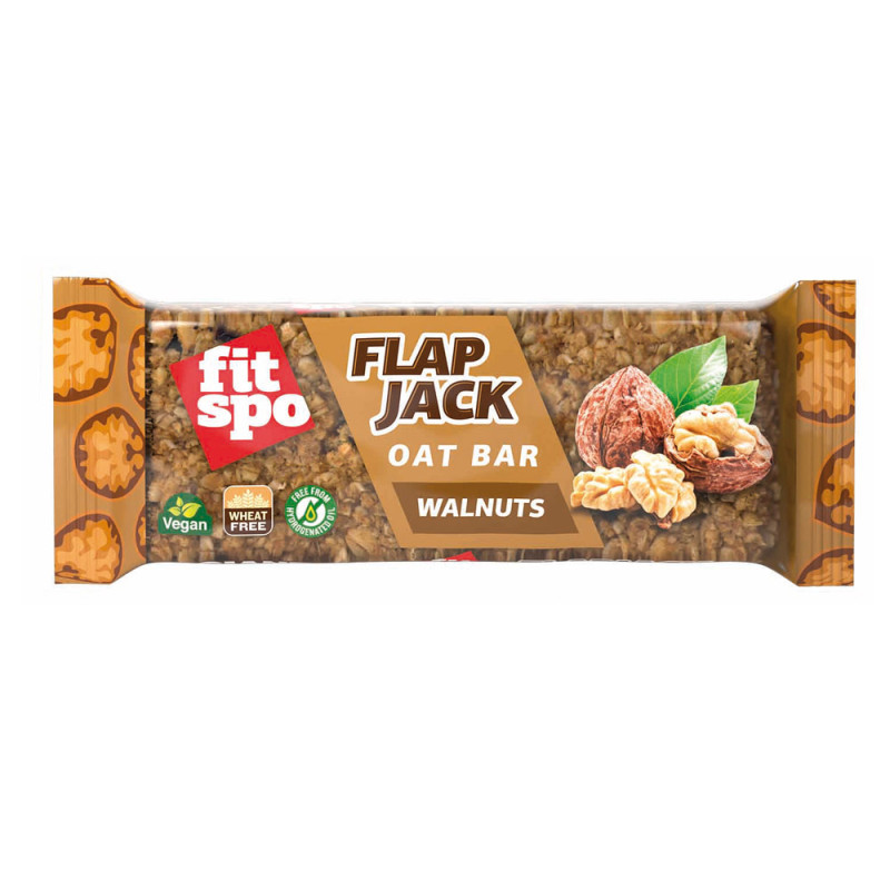 Baton de ovaz Flapjack, Walnut, 80 g, FitSpo