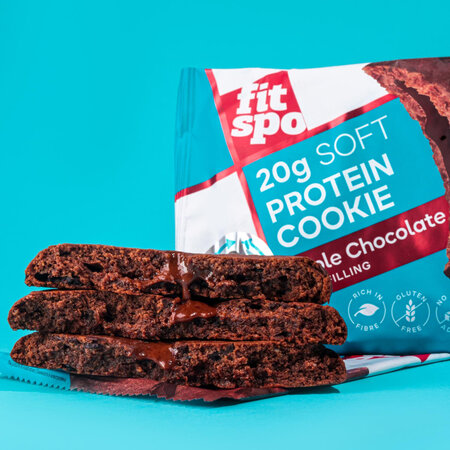 Biscuit proteic cu ciocolata tripla, 70 g, FitSpo 720305