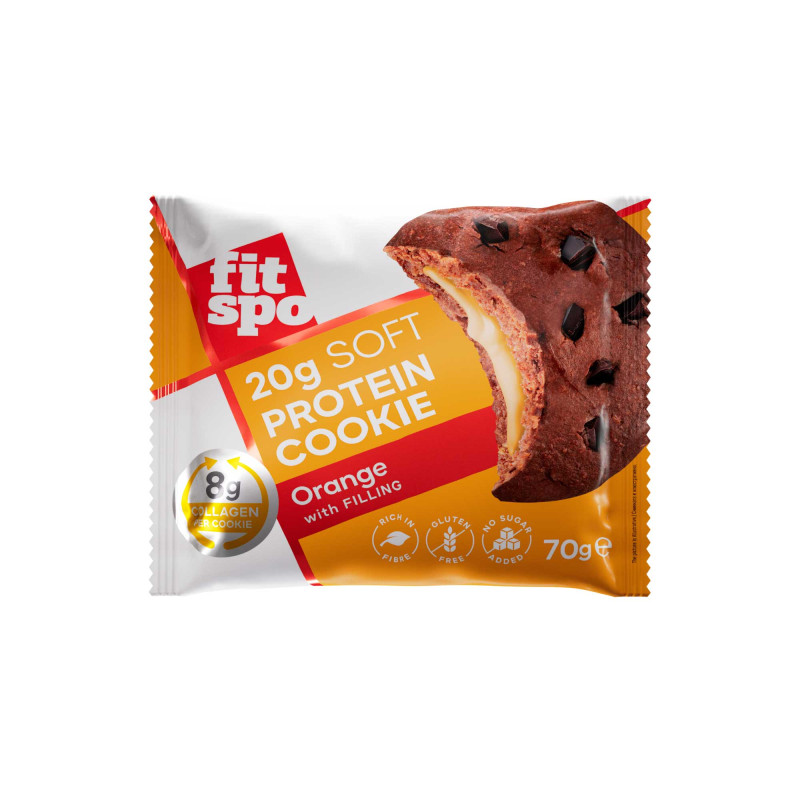 Biscuit proteic cu portocala, 70 g, FitSpo