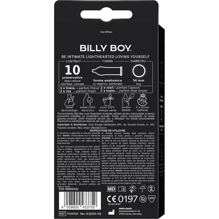Prezervative Sensual Mix, 10 buc, Billy Boy 720481