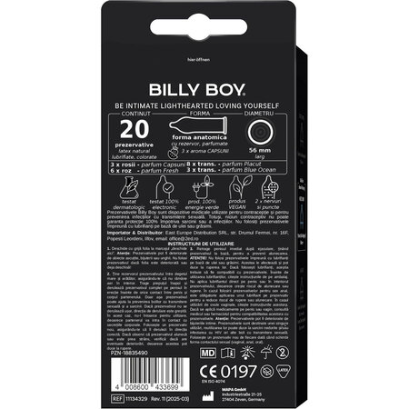 Prezervative Sensual Mix, 20 buc, Billy Boy 720534