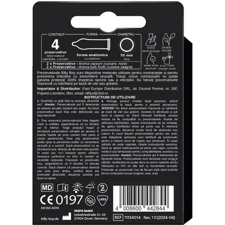 Prezervative Aroma Mix, 4 buc, Billy Boy 720588