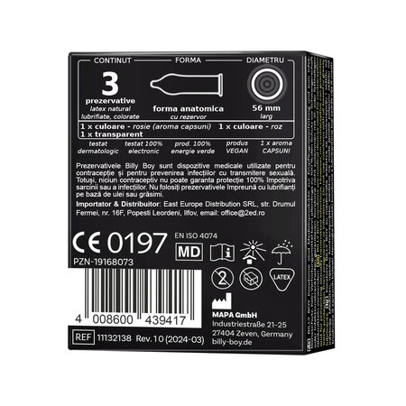 Prezervative Sensual Mix, 3 buc, Billy Boy 720642