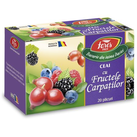 Ceai fructele carpatilor Aromafruct, 20 plicuri, Fares