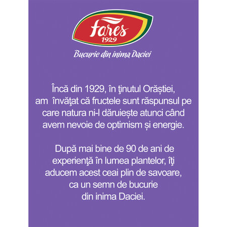 Ceai cu fructele carpatilor, 20 plicuri, Fares 720685
