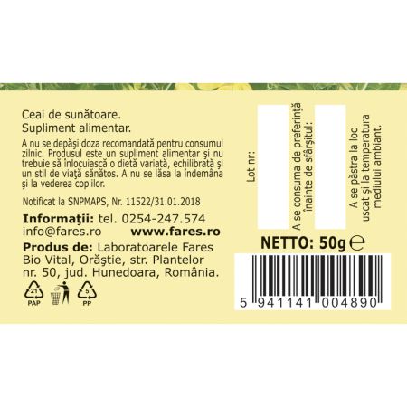 Ceai de sunatoare, 50 g, Fares 720822