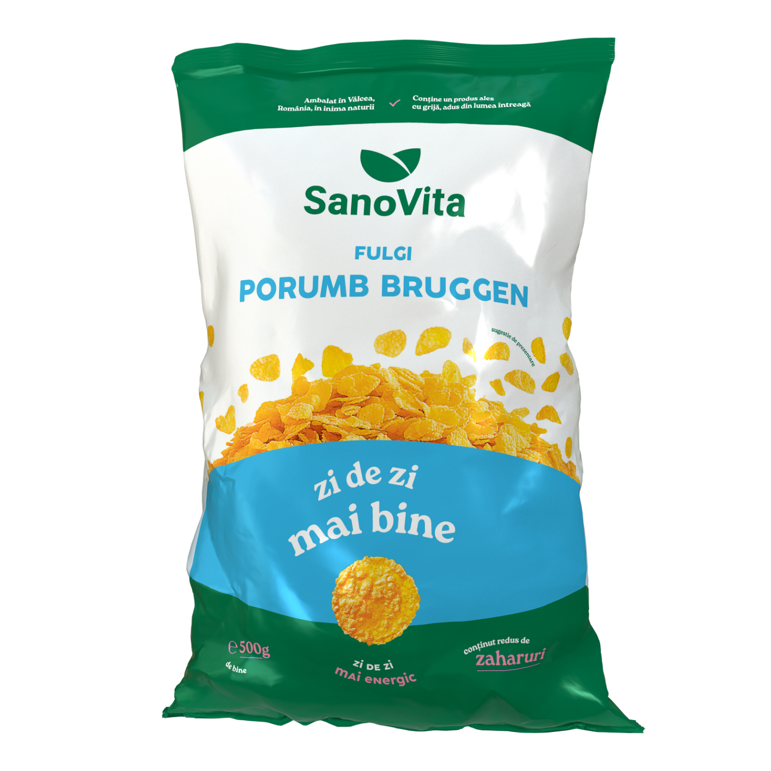 Fulgi de porumb Bruggen, 500 g, Sanovita