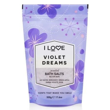 Sare de baie Signature, Violet Dreams, 500 g, I Love