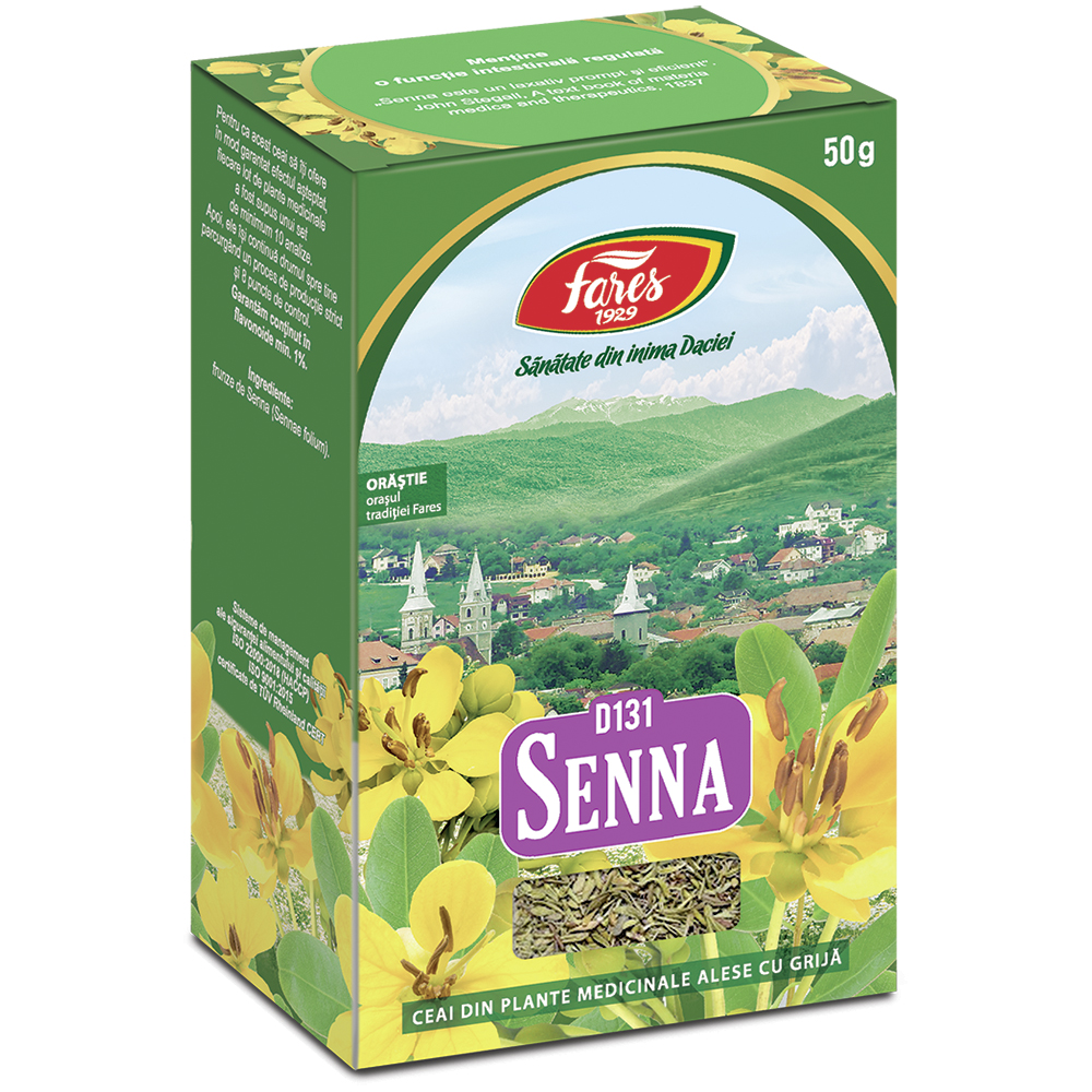 Ceai senna, 50g, Fares