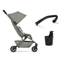 Pachet Carucior cu bara pliabila si suport de pahar Aer2, Sage Green, Joolz
