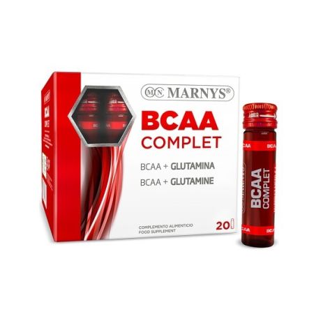 Aminoacizi pentru masa musculara BCAA Complet, 20 fiole, Marnys