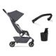 Pachet Carucior cu bara pliabila si suport de pahar Aer2, Stone Grey, Joolz 721140