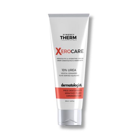 Crema cheratolitica si hidratanta cu 10% uree Xerocare Dermatologist, 250 ml, Synergy Therm
