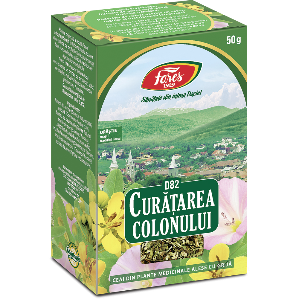 Ceai curatare colon, 50g, Fares