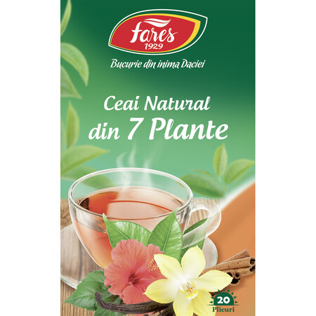 Ceai din 7 plante, 20 plicuri, Fares 721292