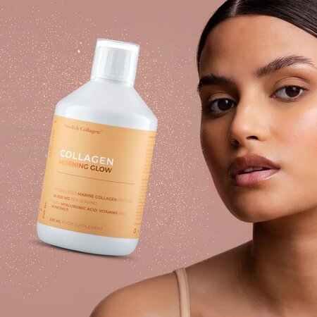 Colagen lichid din peste cu Acid Hialuronic si Vitamine Morning Glow, 500 ml, Swedish Nutra 721339