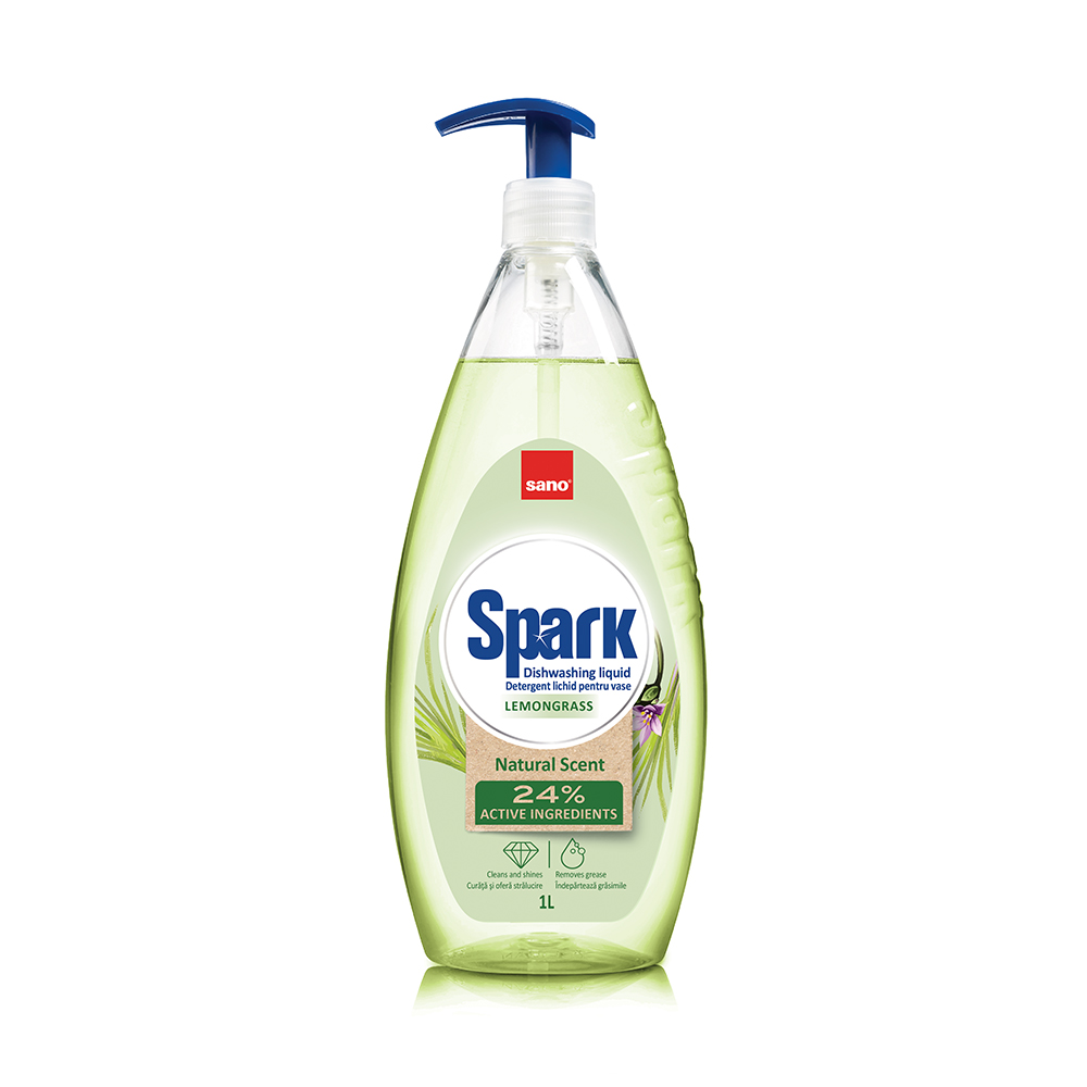 Detergent de vase Sano Spark, Lemongrass, 1 L, Sano