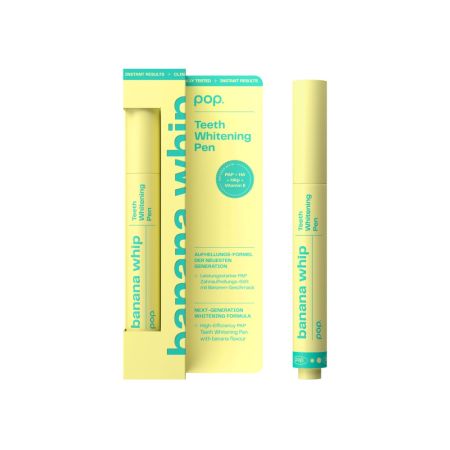 Stilou pentru albirea dintilor Pop Teeth Whitening Pen Banana Whip, 4 ml, Smilepen Pop