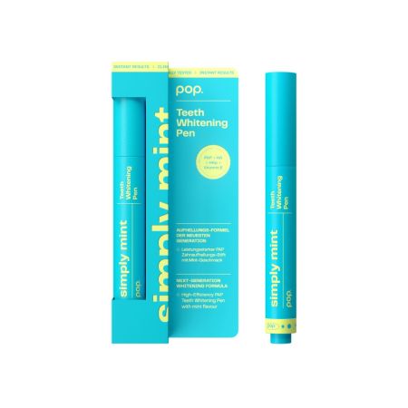Stilou pentru albirea dintilor Pop Teeth Whitening Pen Simply Mint, 4 ml, Smilepen Pop