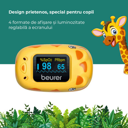 Pulsoximetru pentru copii, PO 13 Kids, + 1 an, 1 bucata, Beurer 721412