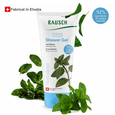 Gel de dus revigorant cu menta, 200 ml, Rausch 721428
