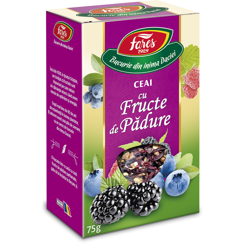 Ceai cu fructe de padure, 75 g, Fares