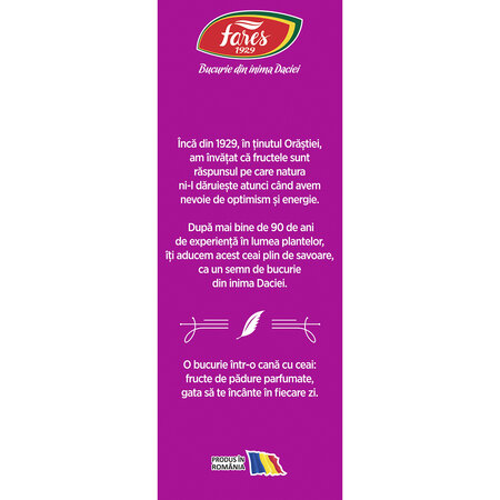 Ceai cu fructe de padure, 75 g, Fares 721529