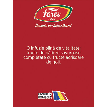 Ceai cu goji si fructe de padure, 20 plicuri, Fares 721585