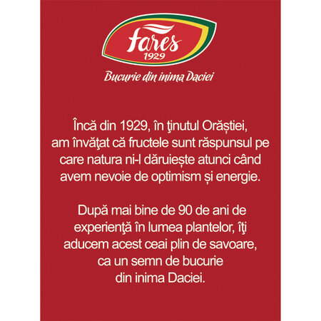 Ceai cu goji si fructe de padure, 20 plicuri, Fares 721586