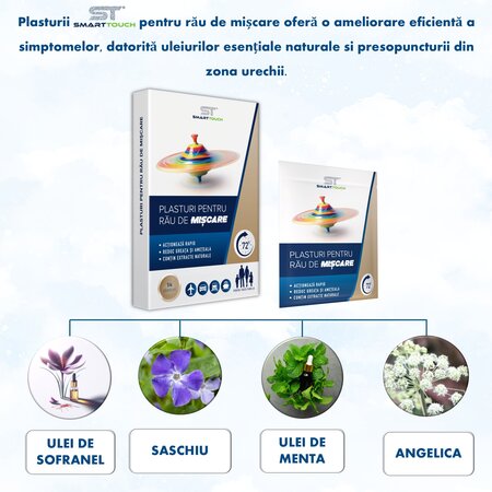 Plasturi pentru rau de miscare, 14 bucati, Smart Touch 721679
