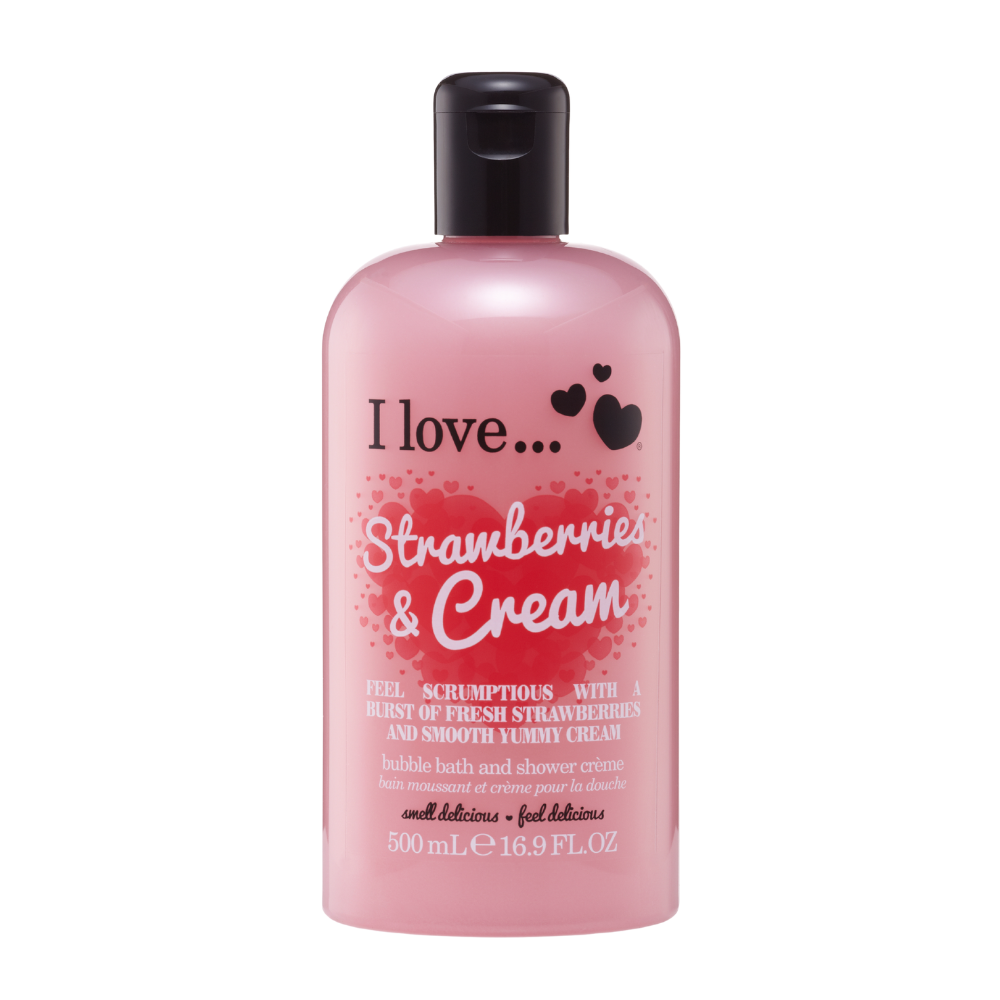 Gel de dus Original, Strawberry Cream, 500 ml, I Love