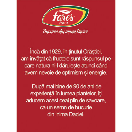 Ceai visine si vanilie, 20 plicuri, Fares 721846