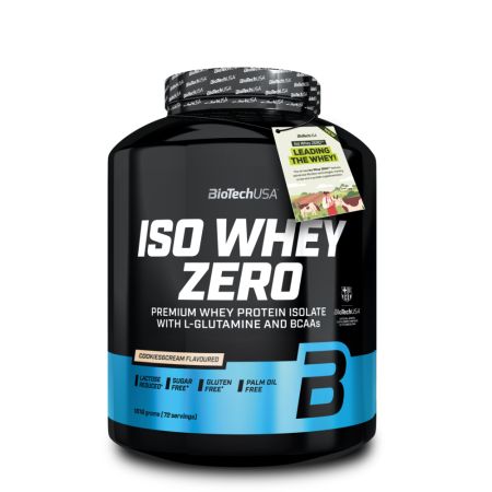 Pudra proteica Iso Whey Zero, Cookies and Cream, 1816 g, BioTechUSA