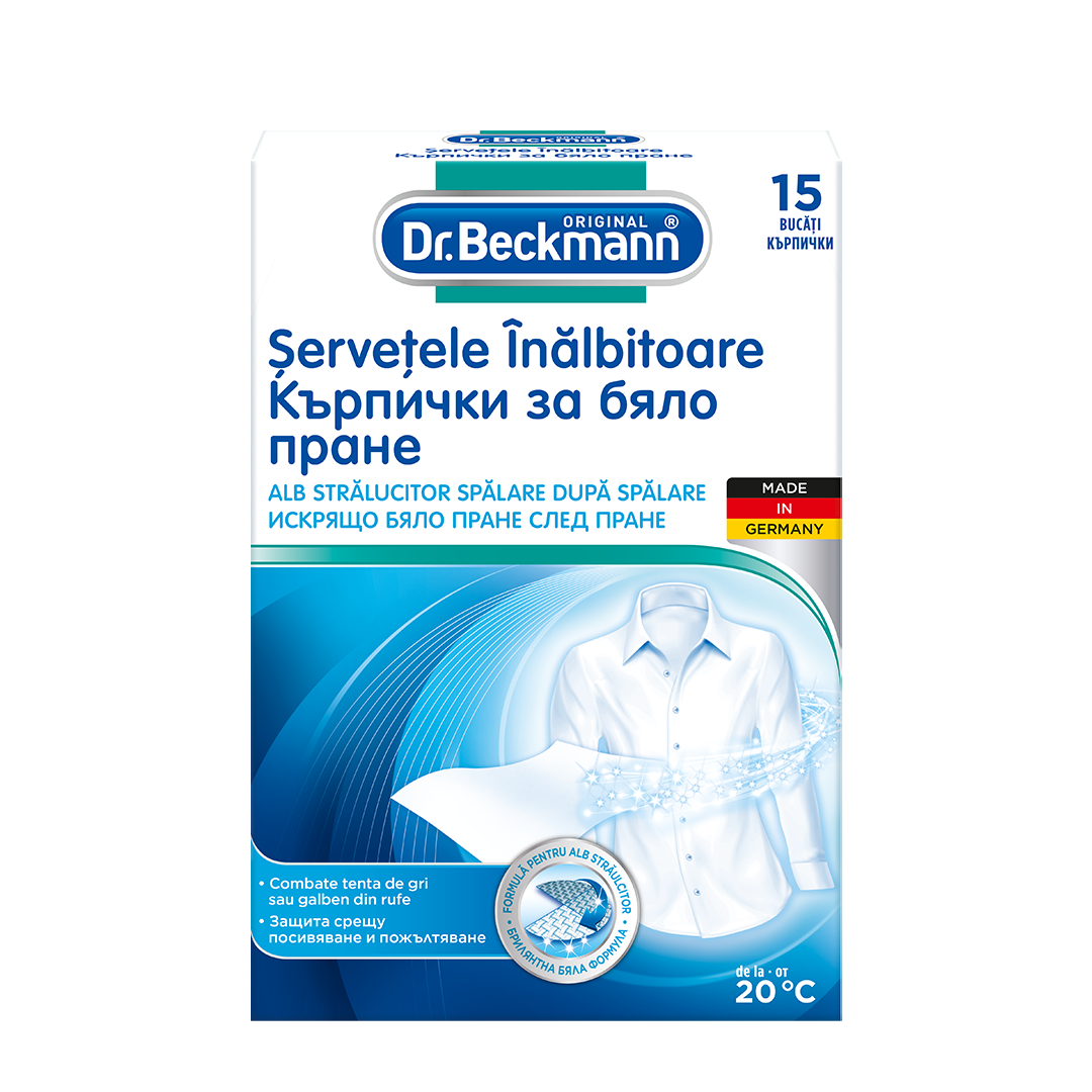 Servetele inalbitoare, 15 bucati, Dr. Beckmann