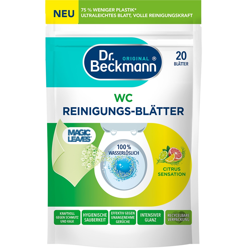 Servetele detergent pentru toaleta, Citrus Sensation, 20 bucati, Dr. Beckmann
