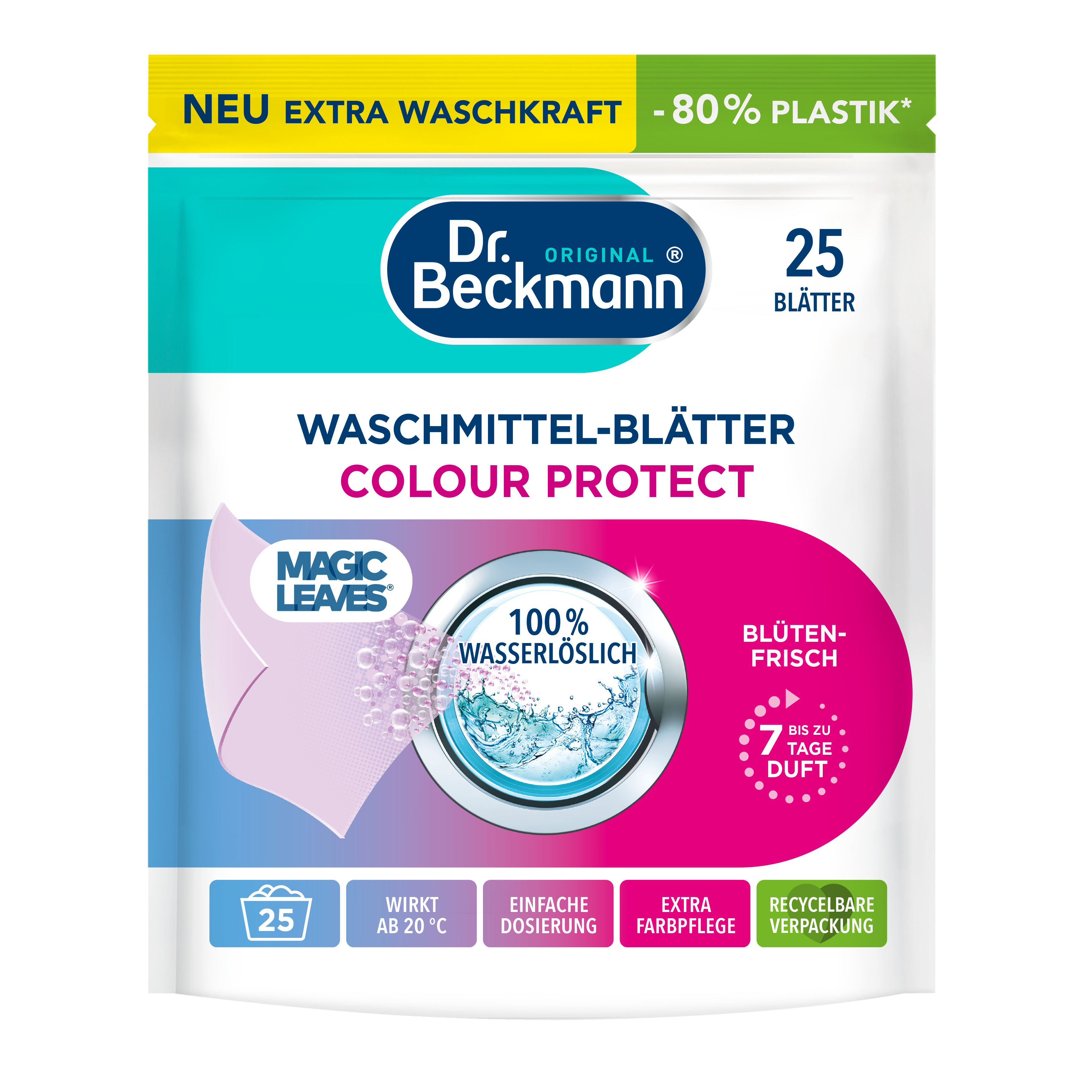 Detergent rufe tip servetel, Color, 25 bucati, Dr. Beckmann