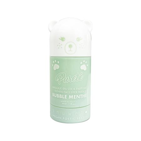 Masca stick purifianta pentru fata cu argila alba, 30 ml, Inuwet