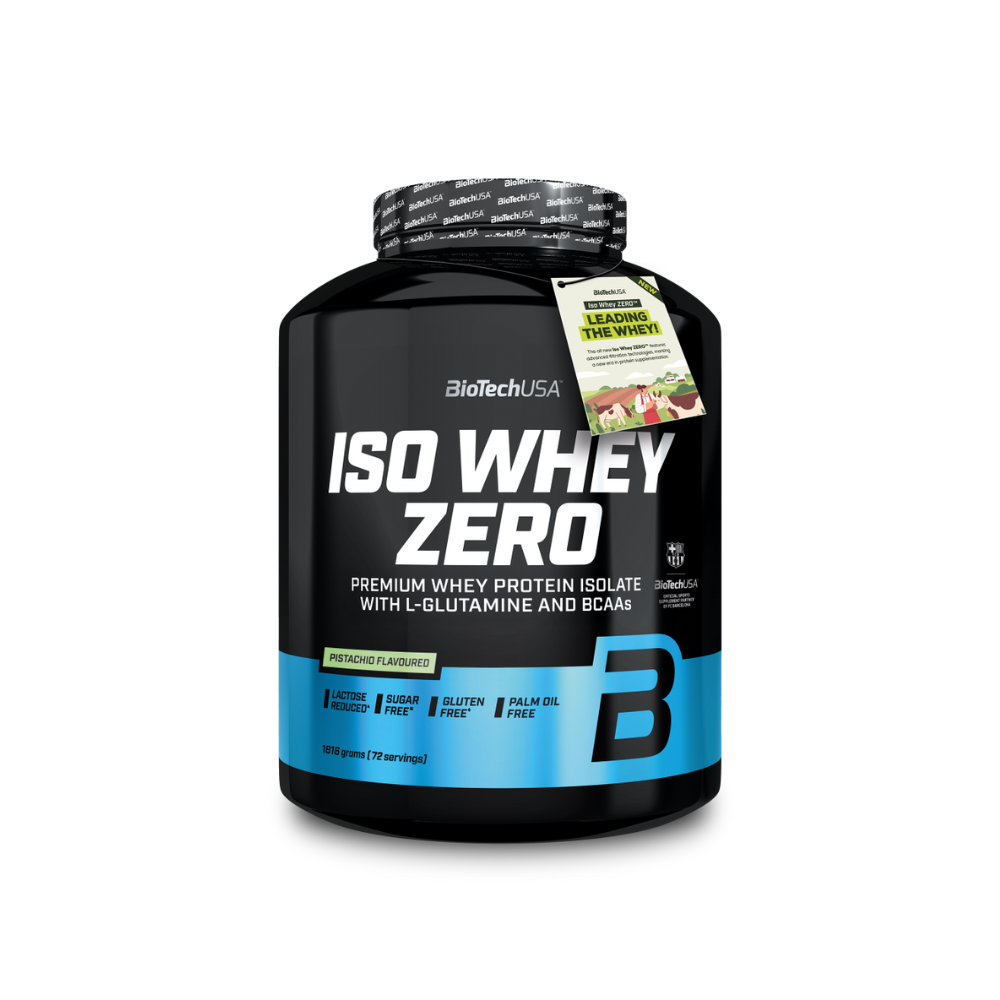 Pudra proteica Iso Whey Zero, Pistachio, 1816 g, BioTechUSA