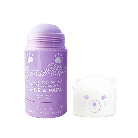 Masca stick iluminatoare pentru fata cu argila alba, Vata de zahar, 30 ml, Inuwet 722300