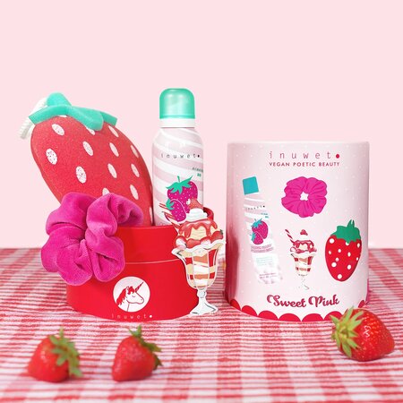 Set 4 produse de baie, Sweet Pink, Inuwet 722322