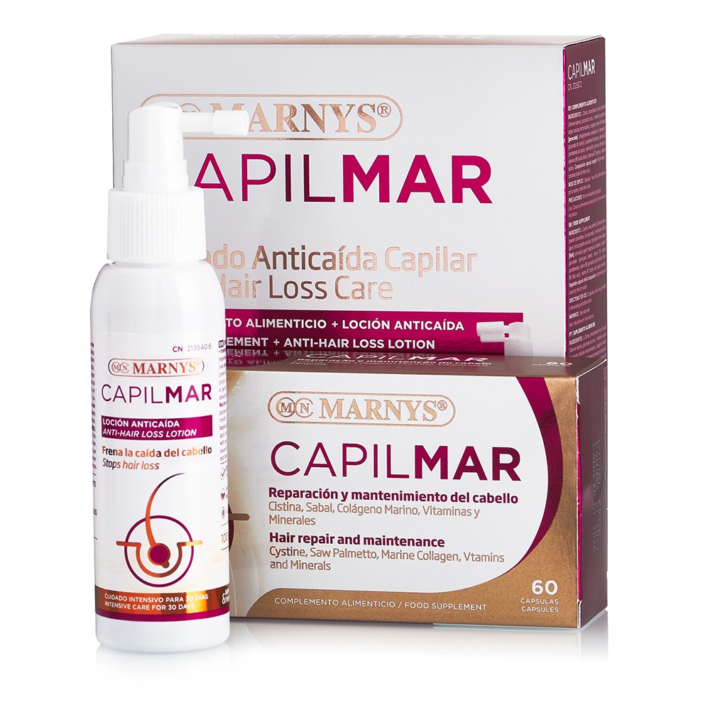 Pachet pentru par, Capilmar 60 capsule + Capilmar lotiune 100 ml, Marnys