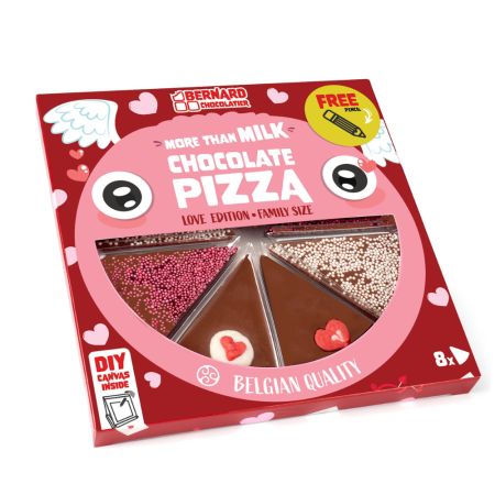 Ciocolata belgiana cu lapte, Pizza Love Edition, 105 g, Bernard Chocolatier