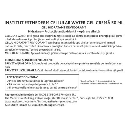 Gel hidratant Cellular water, 50 ml, Institut Esthederm 722421