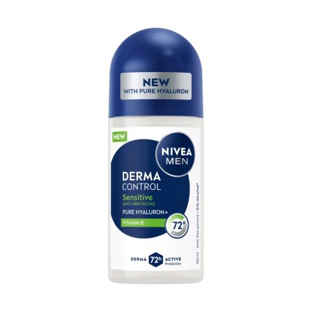 Deodorant roll on pentru barbati Derma Control Sensitive, 50 ml, Nivea