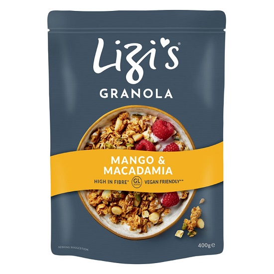 Musli cu mango si nuci de macadamia, 400 g, Lizi's Granola