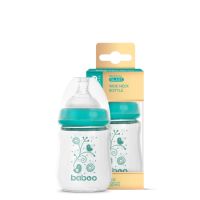Biberon din sticla anticolici, 0 luni+, 150 ml, Baboo
