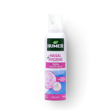 Spray nazal cu apa de mare pentru copii, +1 luna, 150 ml, Humer 707481