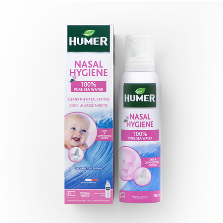 Spray nazal cu apa de mare pentru copii, +1 luna, 150 ml, Humer 707480